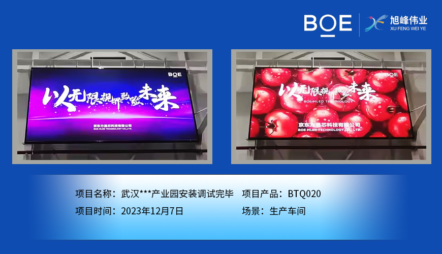 武漢**產業園生產車間BTQ020安裝調試完畢